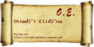 Ottmár Eliána névjegykártya